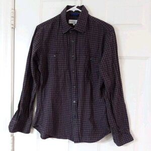 Teddy Stratford Shirt Men’s Size Small Plaid Check Zipfit Button Up Flannel L/S